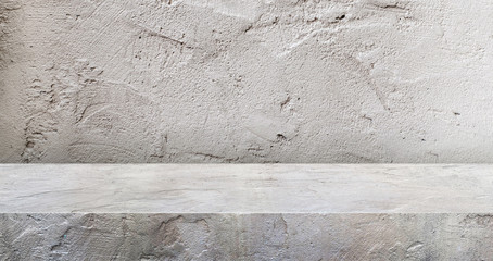 grey concrete texture table product display background.3d perspective studio photography stand.banner mokc up space for showcase product.empty countertop backdrop..buseiness presentation for advertise