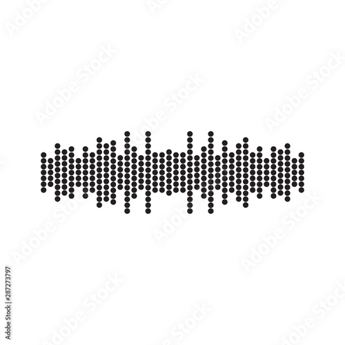 Sound wave icon logo design illustration template