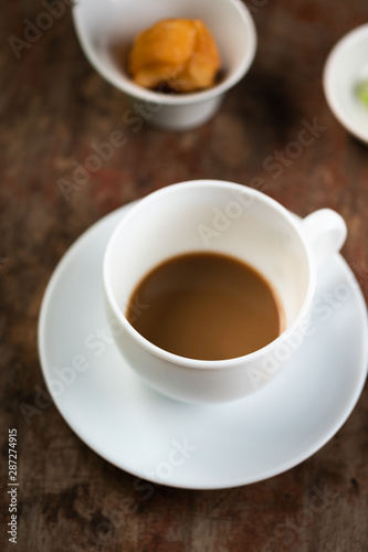 Coffee in a cup on the table