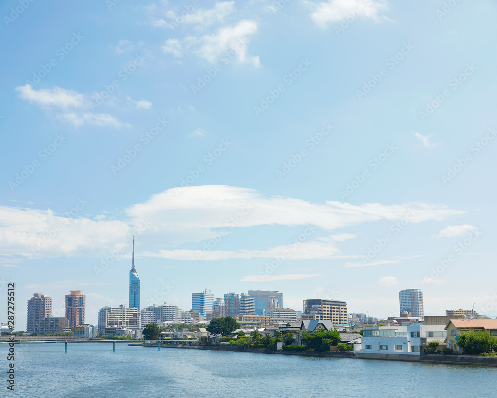 Obraz premium 都市風景 福岡市
