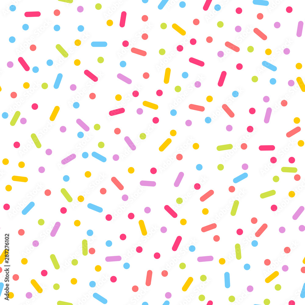 Confetti seamless pattern multicolored shape in white background. Vector illustration Confetti seamless pattern multicolored shape in white background. Vector illustration
