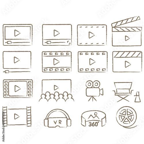 やさしい線画 　動画アイコン