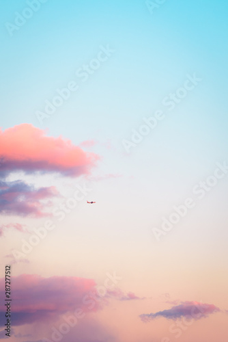 Wallpaper Mural 飛行機と夕焼け空 Torontodigital.ca