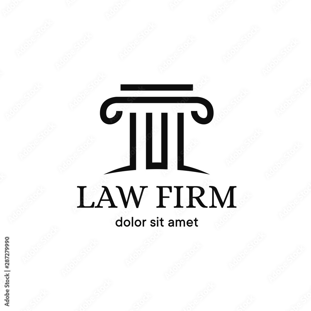 Law Firm Logo Design Template Inspiration - Vector