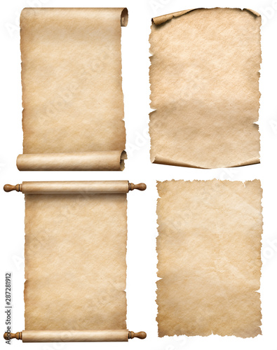 old papers or parchment scr...