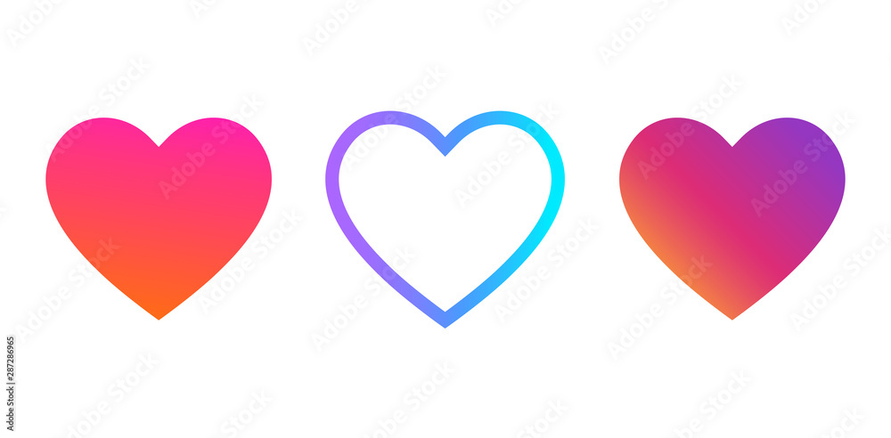 Heart icon in trendy style. Isolated vector illustration on white background.