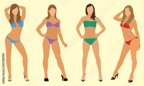 Women in Bikini Swimsuit