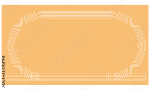 400m Running way Racetrack for design work 陸上競技 400m トラック