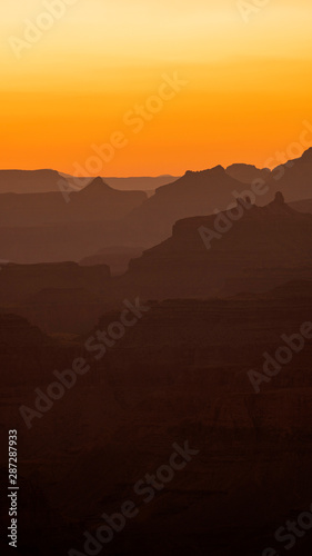 Light and Shadows Fall Across Ridges and Buttes of the Grand Canyon