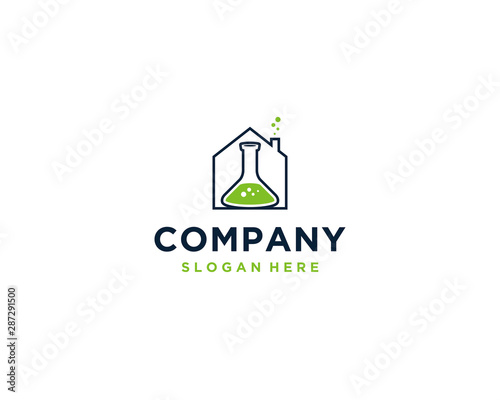 Home lab logo design template