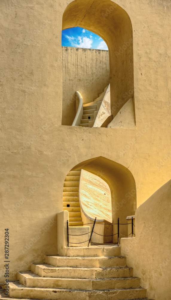 Jantar Mantar Observatory, Jaipur, Rajasthan, India - A collection of architectural astronomical instruments, built by Maharaja (Ruler) Jai Singh II at his then new capital of Jaipur between 1727 -34