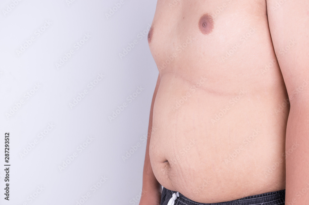 Fat man obesity and Health care concept. Copy space for text. Fat man obesity and Health care concept. Copy space for text.