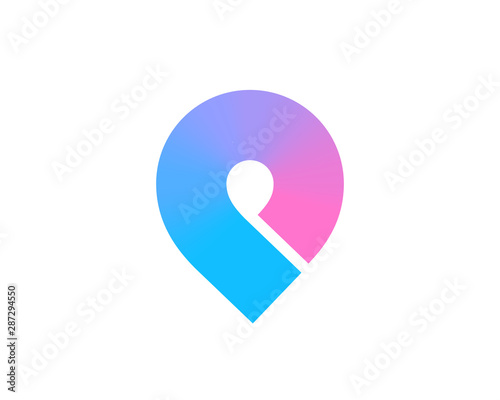 Geotag or location pin logo icon design