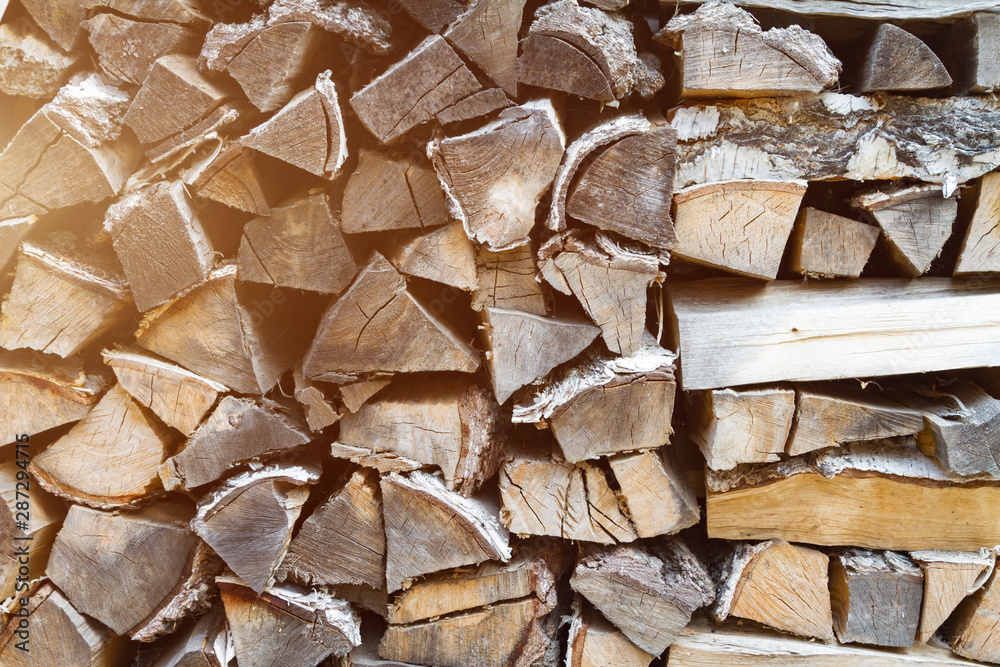 Woodpile in countryside close up Woodpile in countryside close up