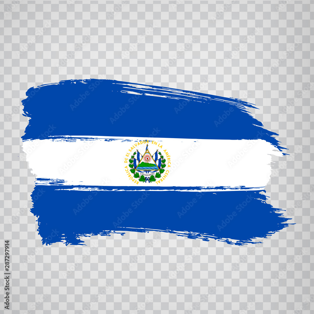 Flag Salvador from brush strokes. Flag Republic of El Salvador on  transparent background for your web site design, logo, app, UI. Stock  vector. EPS10. Stock Vector | Adobe Stock