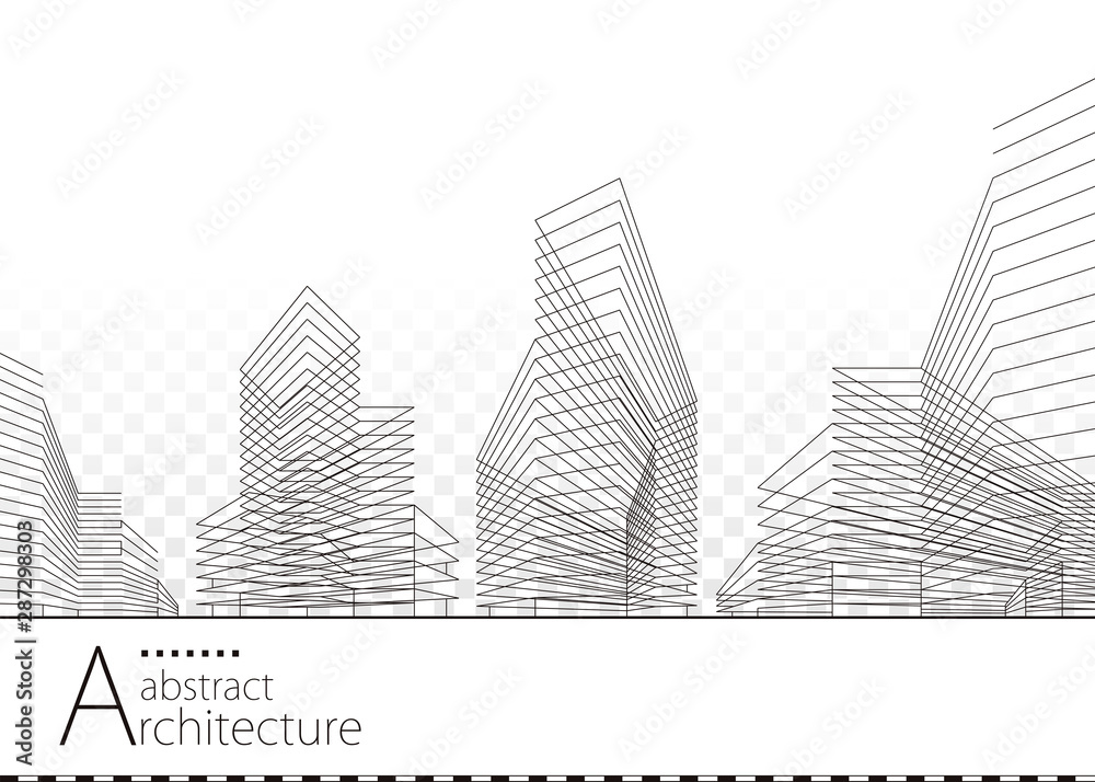 Fototapeta premium Architektura budowy konstrukcji miejskich Projekt 3D abstrakcyjne tło.
