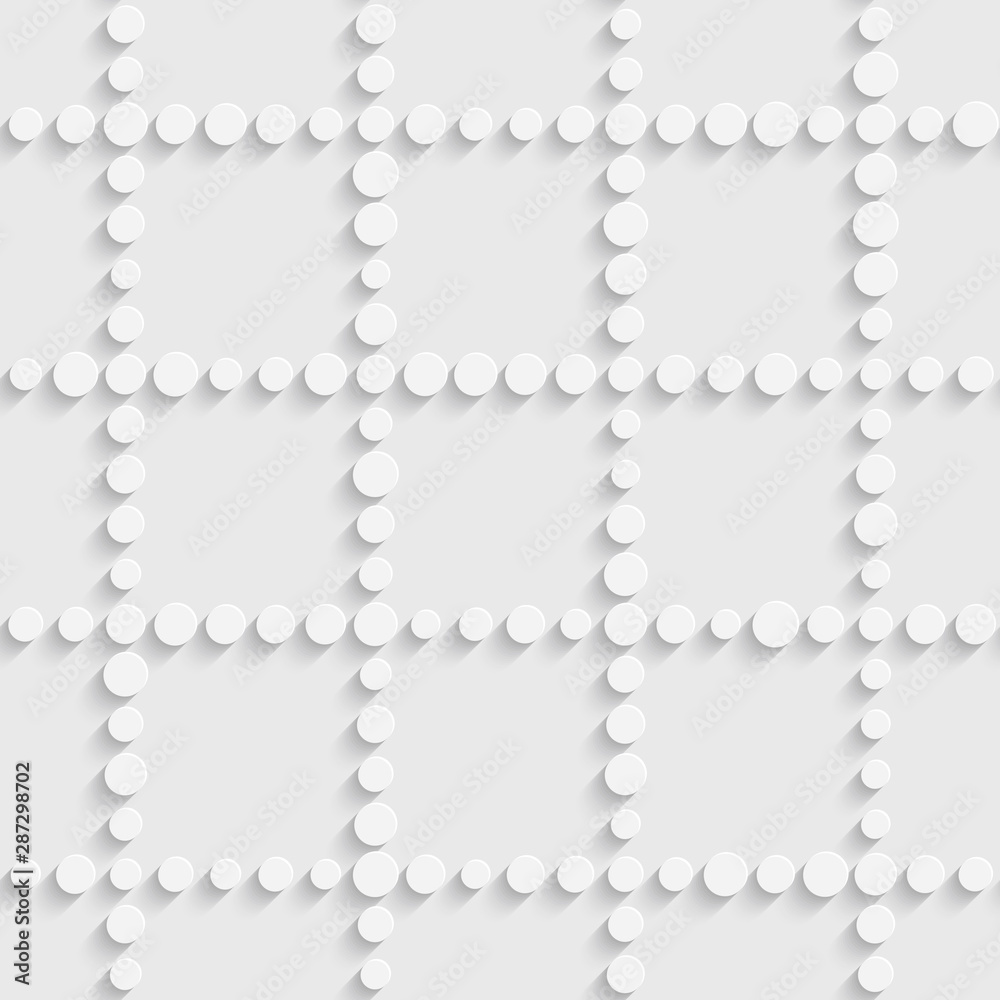Seamless White Wallpaper. Decorative Circle Pattern Seamless White Wallpaper. Decorative Circle Pattern