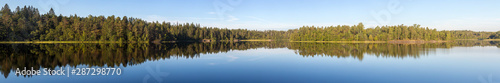 morning panorama with reflections