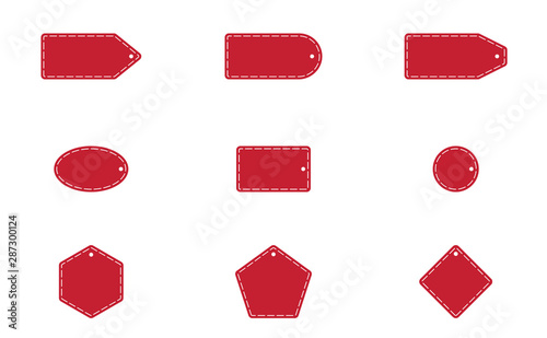 Empty price tag label banner