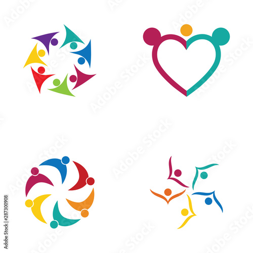 Adoption and community care Logo template vector