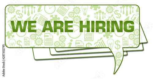 We Are Hiring Business Symbols Green Stroke Comment Symbol 