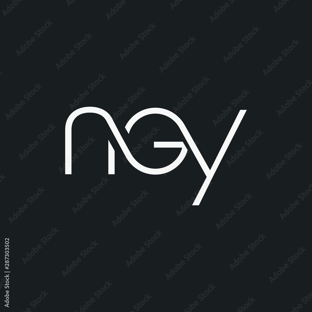 Letters N G Y Joint logo icon vector element. Letters N G Y Joint logo icon vector element.