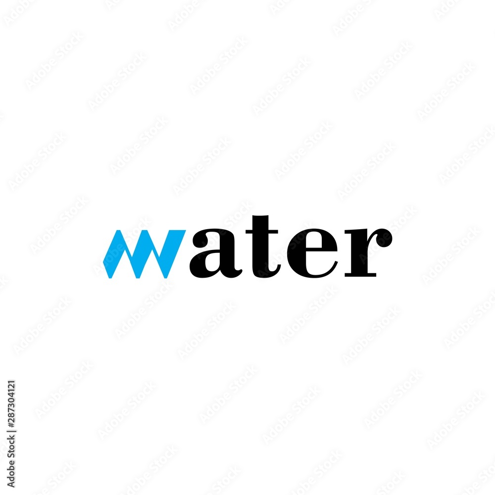 Water logo simple and minimalist