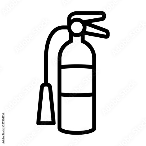 Fire extinguisher line art vector icon for apps and websites
