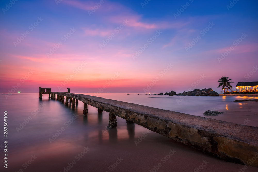 Sunset in Phu Quoc beach, Viet Nam