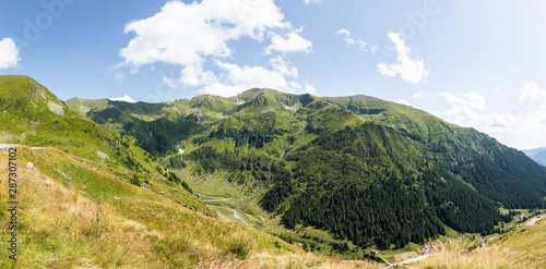 landscape near the Transfagaras highway in the mountains of Romania, August 9, 2019 photo