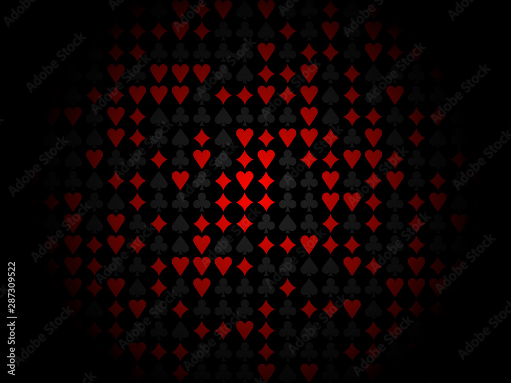 Card suits random pattern dark background Card suits random pattern dark background