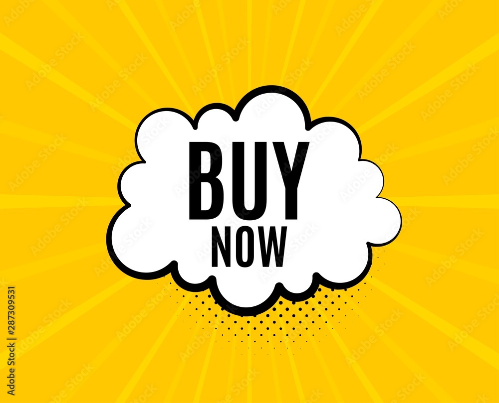 Buy Now. Chat speech bubble. Special offer price sign. Advertising Discounts symbol. Yellow vector banner with bubble. Buy now text. Chat badge. Colorful background. Vector Buy Now. Chat speech bubble. Special offer price sign. Advertising Discounts symbol. Yellow vector banner with bubble. Buy now text. Chat badge. Colorful background. Vector
