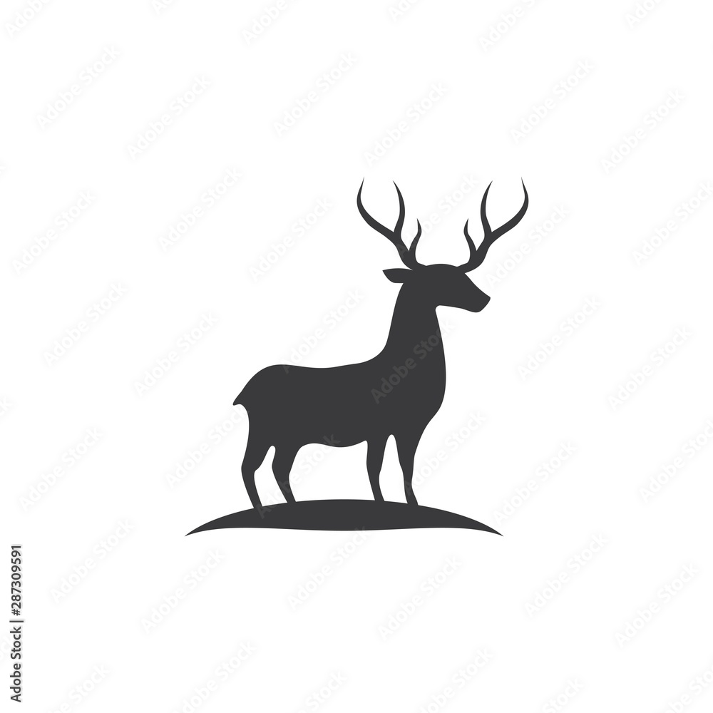 Deer ilustration logo vector