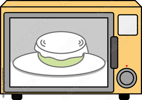 電子レンジのイラスト