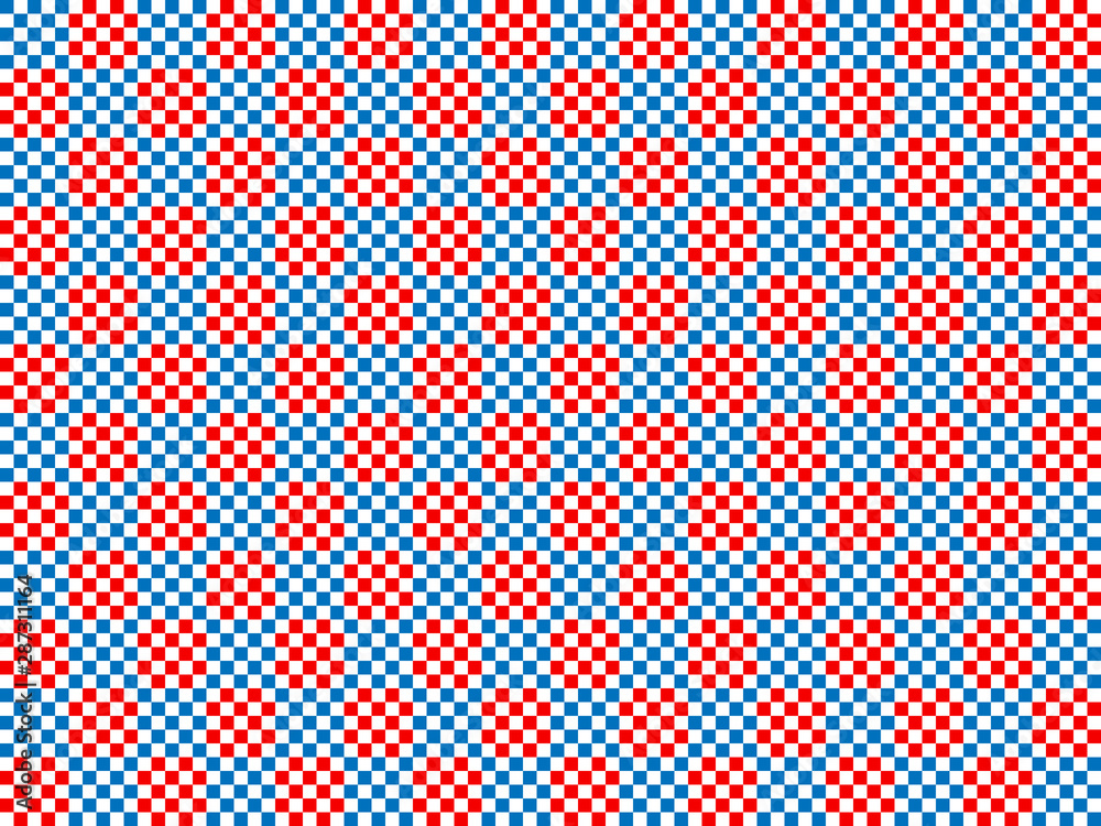 Blue red rectangle tablecloth pattern fiber Blue red rectangle tablecloth pattern fiber
