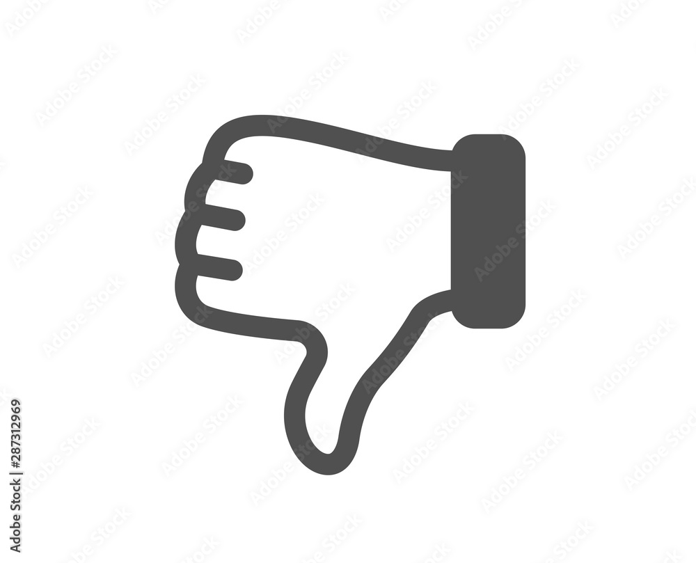 Thumb down icon against and no symbol flat Vector Image