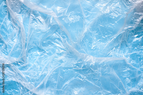Plastic garbage bag texture background. Waste recycle concept. Reuse. 
