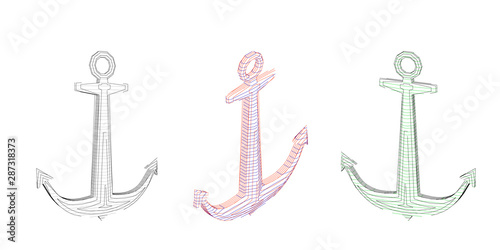 Nautical anchor carcass. Ve...