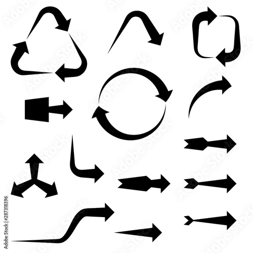 Arrow sign set. Isolated on...
