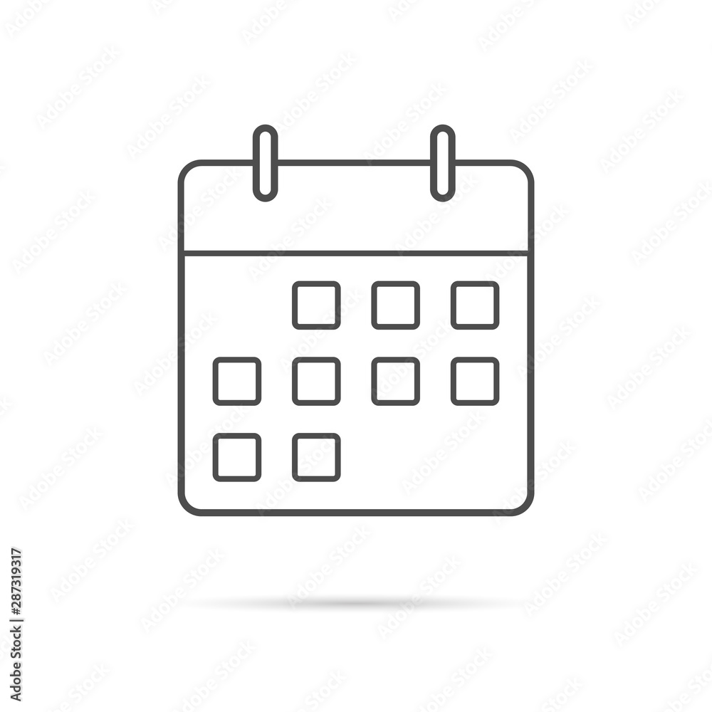 Calendar icon symbol line style Calendar icon symbol line style