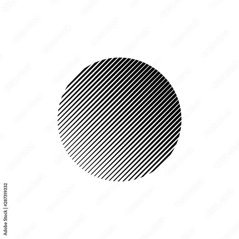 Circle halftone effect on white background