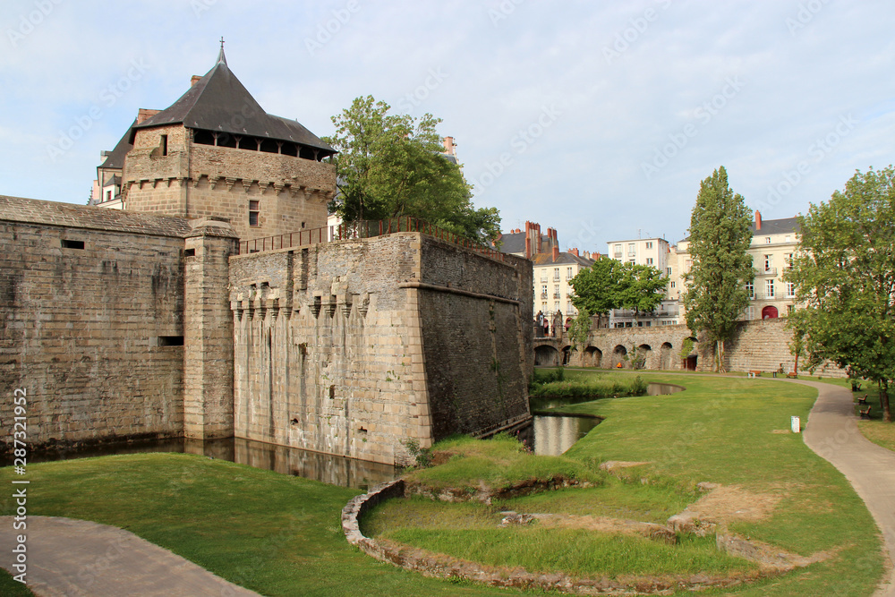 medieval and renaissance castle in nantes (brittany - france) 