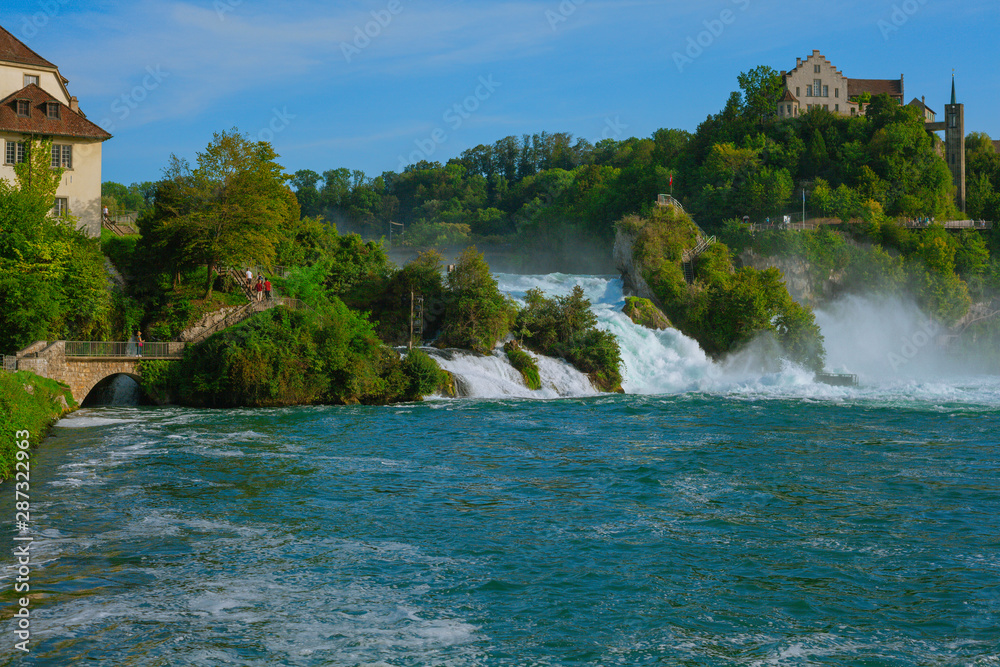 At the Rhine Falls in Switzerland, in summer 2019.
