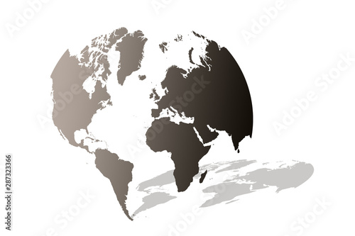 Earth globes isolated on white background