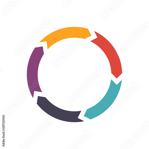 Circle arrow for infographic icon