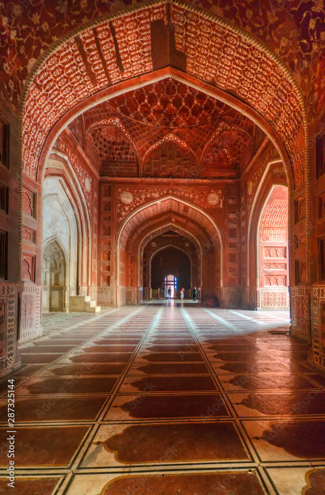 Inside the Kau-Ban Mosque adjacent to Taj Mahal, Agra
