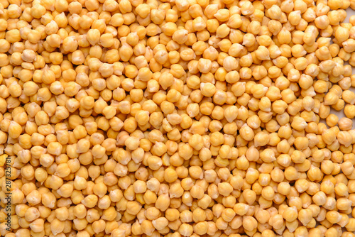 Many raw chickpea as background