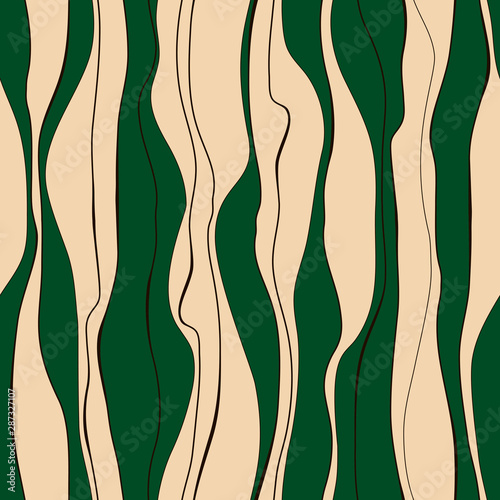 Wavy line pattern. Hand drawn stripes.