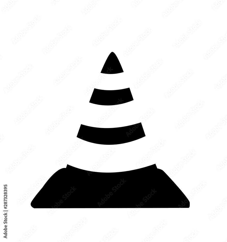 illustration of Cone icon isolated on white illustration of Cone icon isolated on white