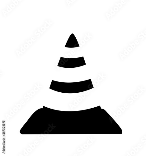 illustration of Cone icon isolated on white